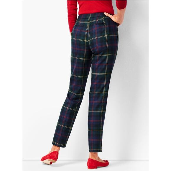 Talbots Heritage Wool Blend Pants Size 4 High Rise Holiday Plaid Academia Preppy - Picture 1 of 8